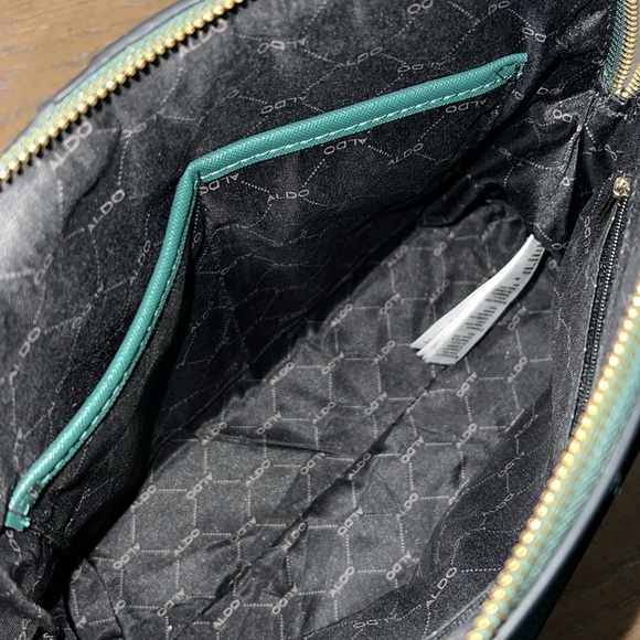 🦃 Aldo Dark Forest Green Crossbody Handbag w/Matching Wallet - Picture 7 of 10